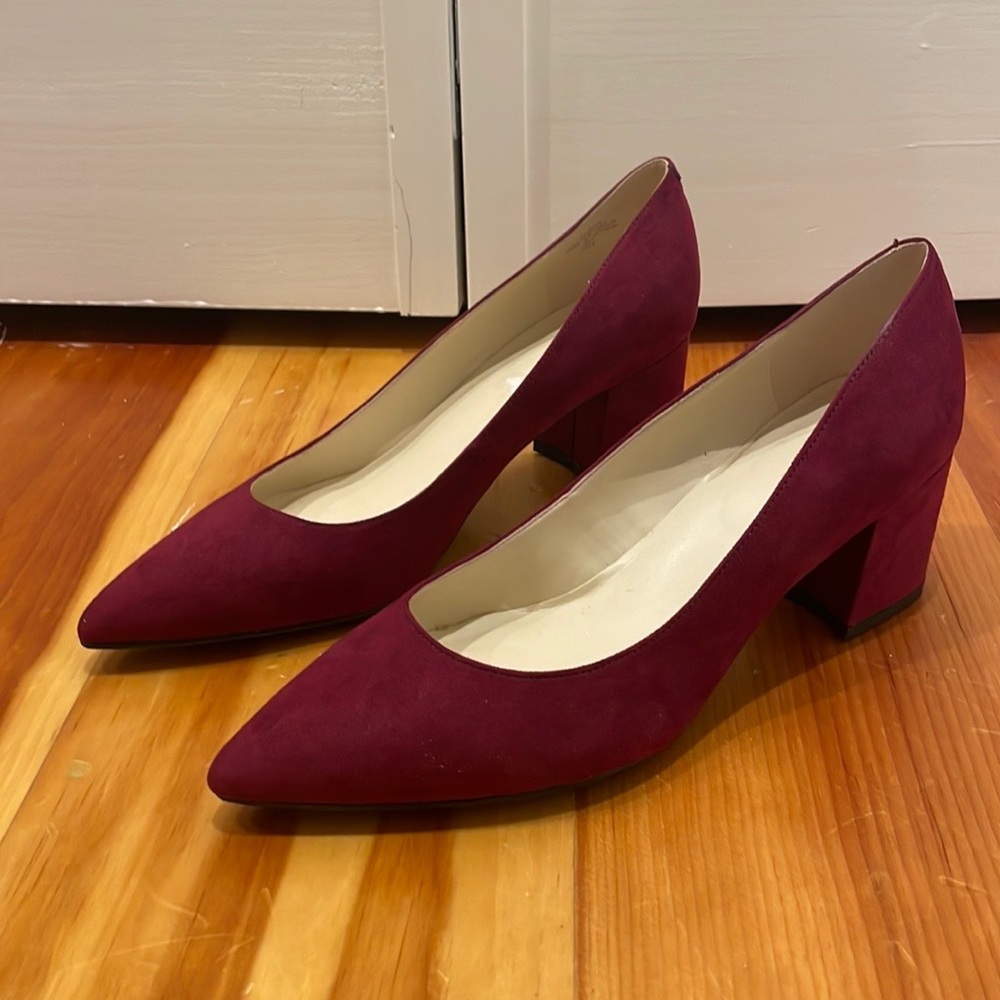 Nine West Block Suede Heels